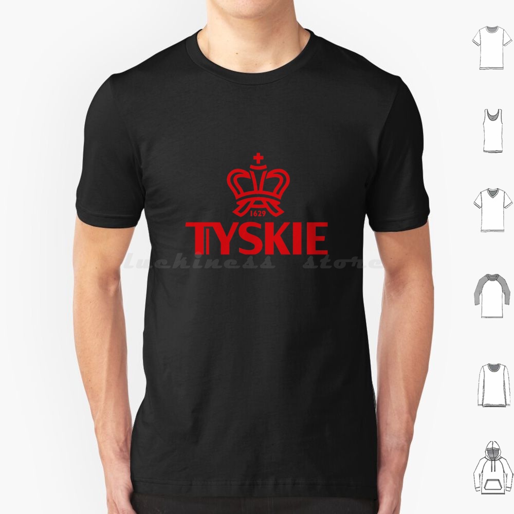 Beer Wine Gin - Tyskie T-shirt Grote Maat 100% Katoen