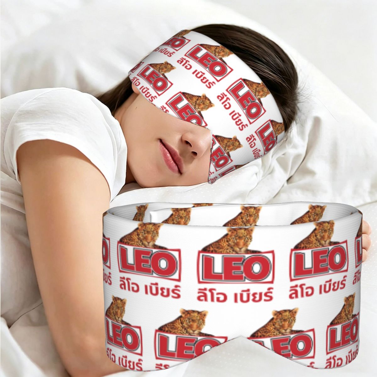 Beer & Wine Downtown - Leo Beer Bangkok slaapmasker Lichtblokkerend Draagbaar