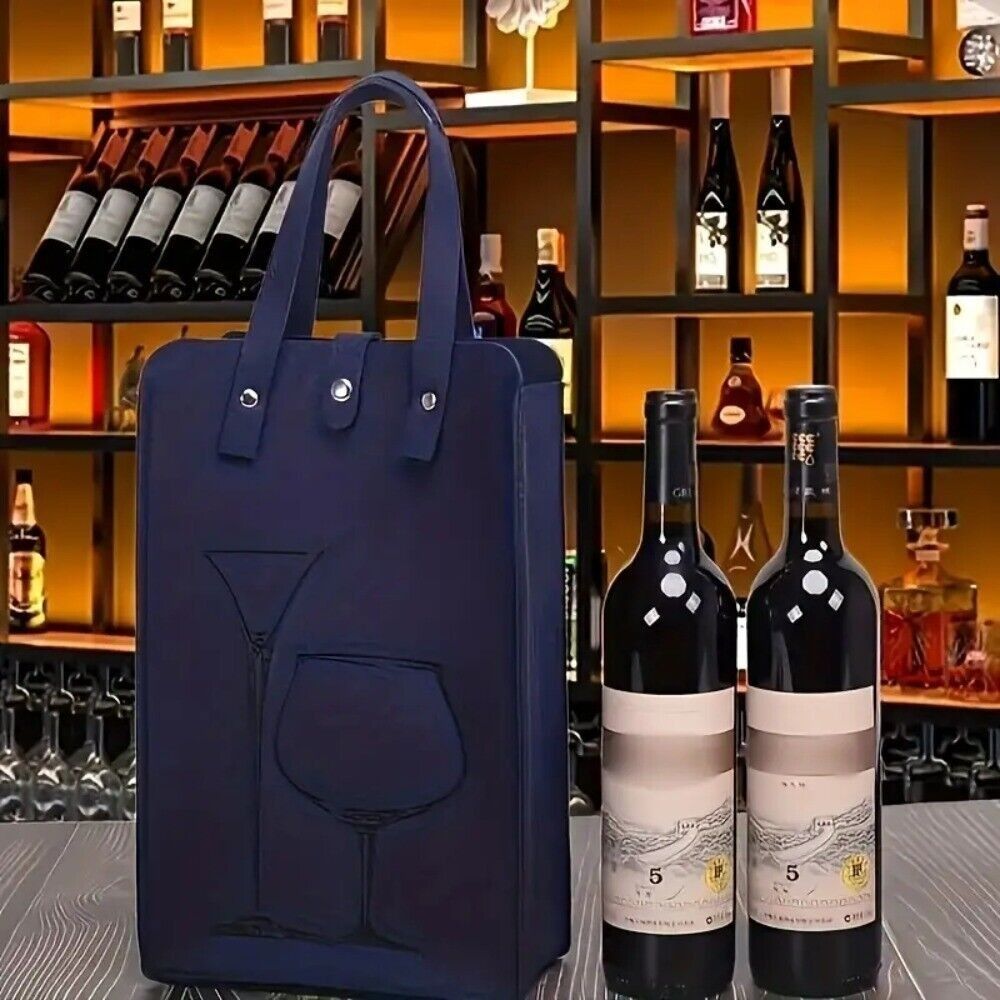Wine & Beer Shop - Hoge kwaliteit vilt rode wijntas dubbele