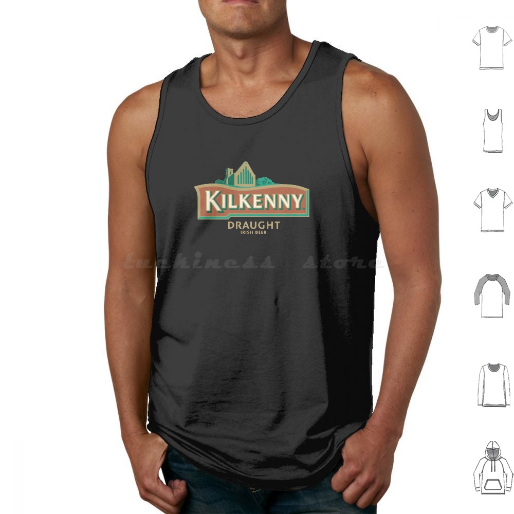 Beer Wine Gin - Kilkenny tanktops met print van katoen