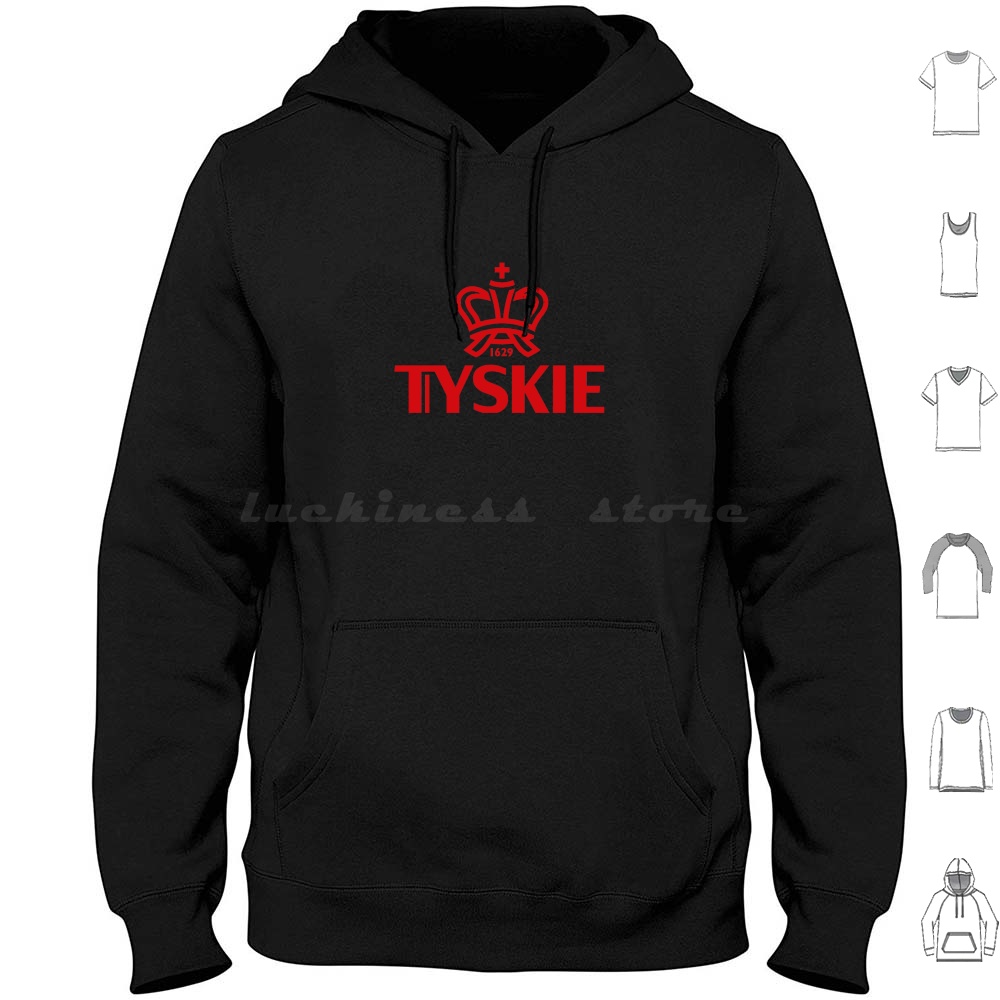 Beer Wine Gin - Tyskie Hoodies Lange Mouw Drank Bier