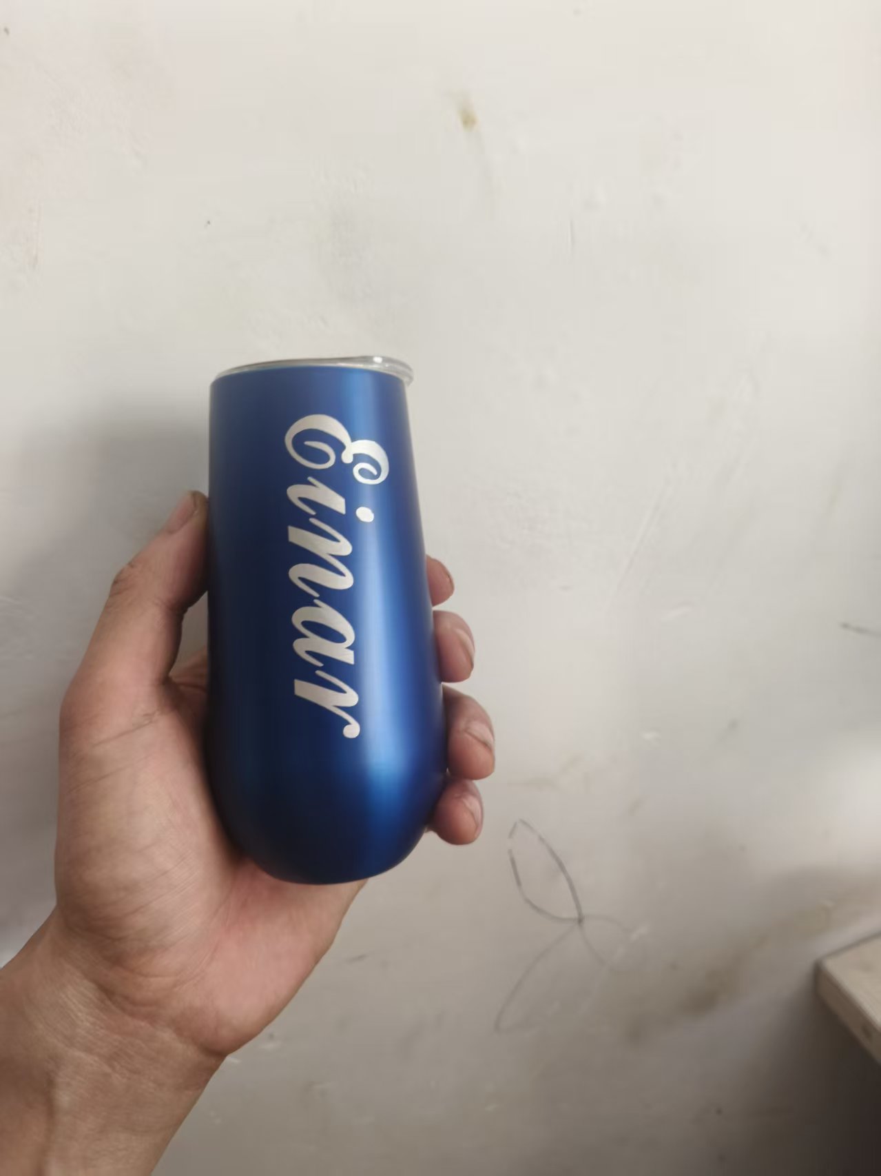Wine With Beer Name - aangepaste bruiloft naam 6oz roestvrijstalen thermoskan