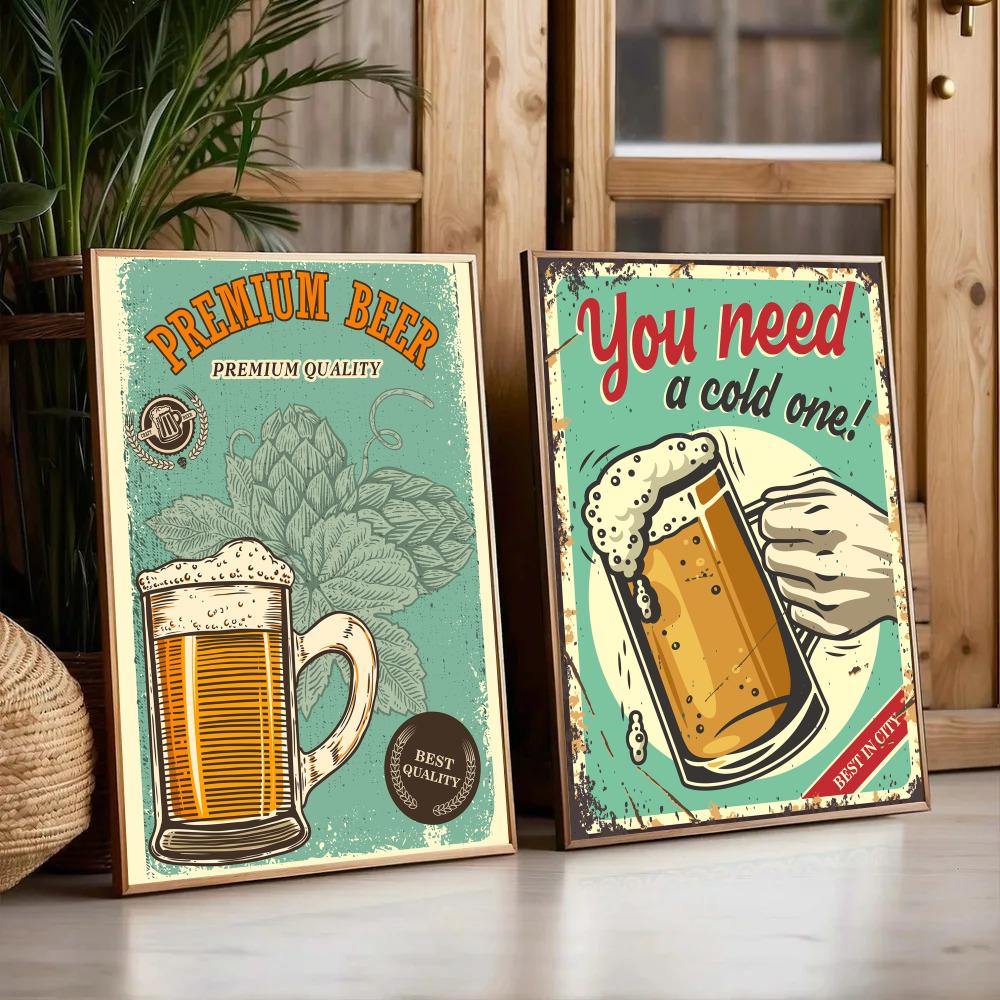 Bier Wijn Retro Stijl Schilder - Wine Beer Photo recensie en prijs
