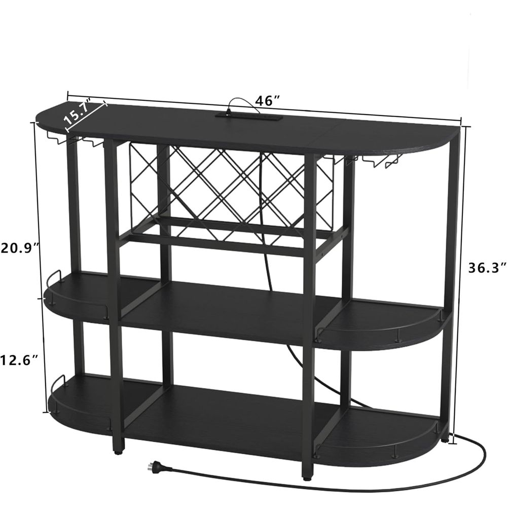 Zwarte 3-laags salontafel met  - Wine & Beer Shop recensie en prijs
