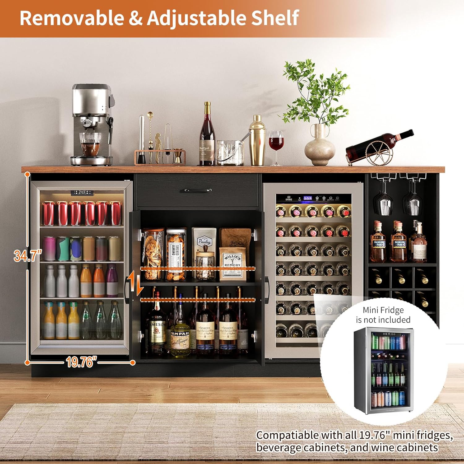 78,74 inch grote koffiebar-kas - Wine Beer Refrigerator recensie en prijs
