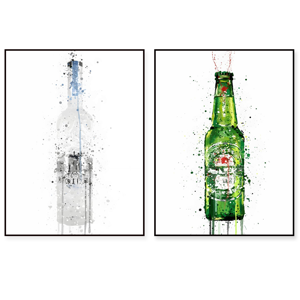 Champagne kunstposter, bier, g - Beer Wine Gin recensie en prijs
