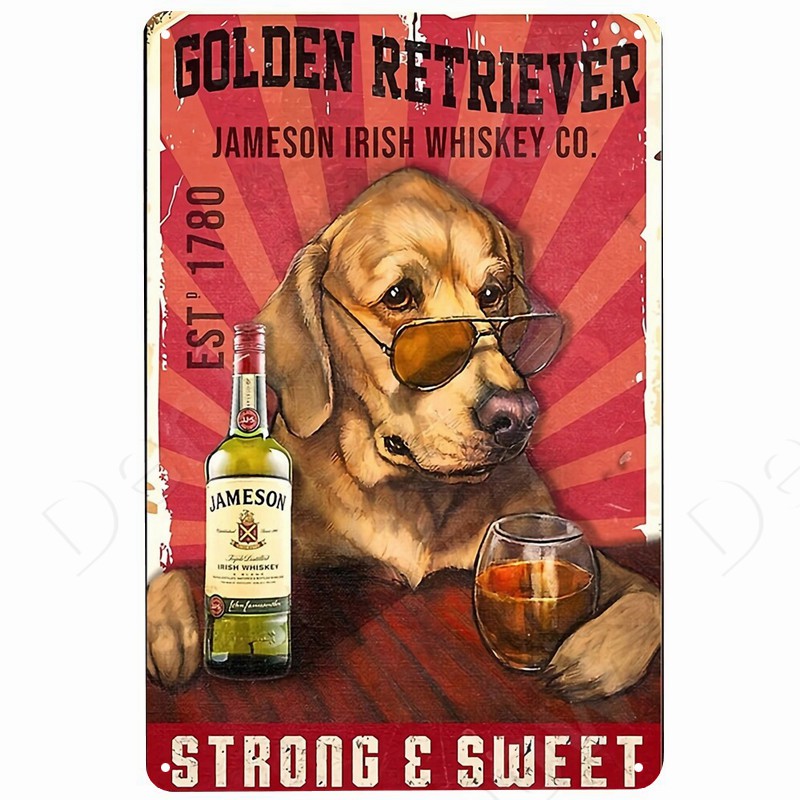 Katten En Wijn Vintage Metalen - Beer Wine Gin recensie en prijs