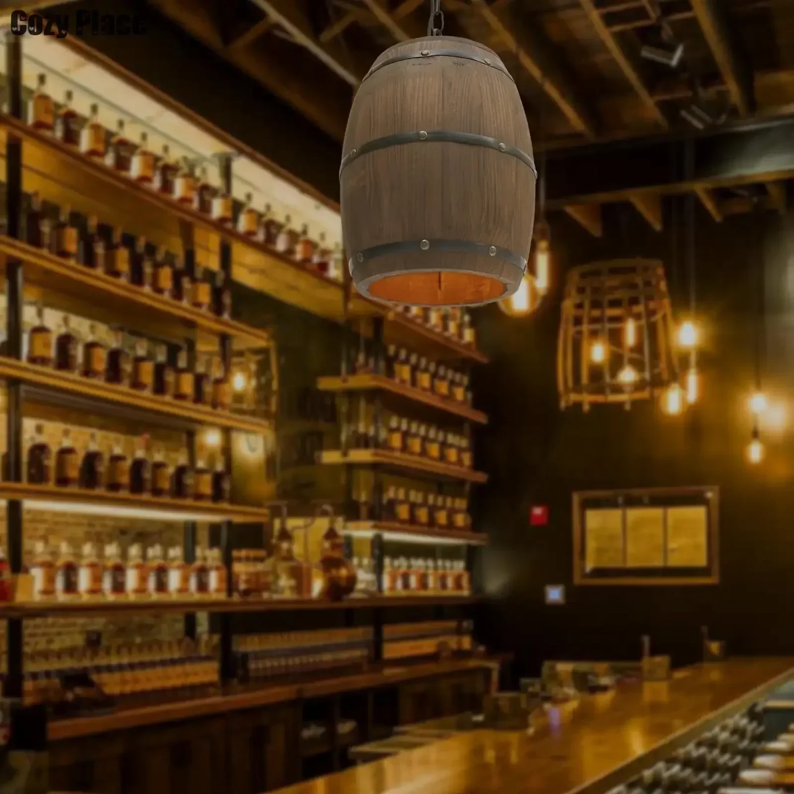 Rustieke lamp vintage kroonluc - Wine & Beer Shop recensie en prijs