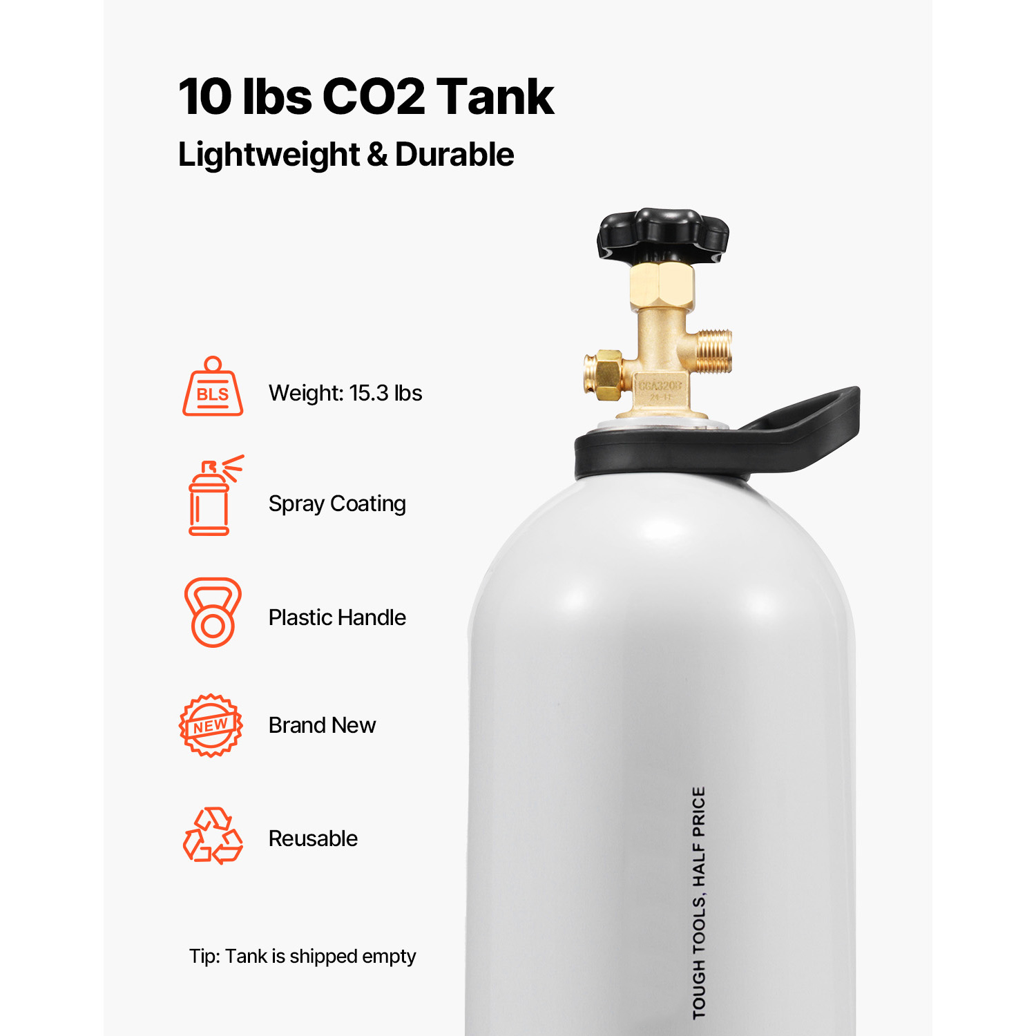 SucceBuy CO2 Tank 10 lbs Nieuw - Beer & Wine Downtown recensie en prijs
